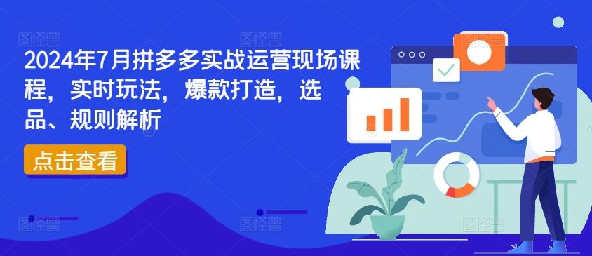 2024年7月拼多多实战运营现场课程,实时玩法,爆款打造,选品、规则解析-零氪资源站