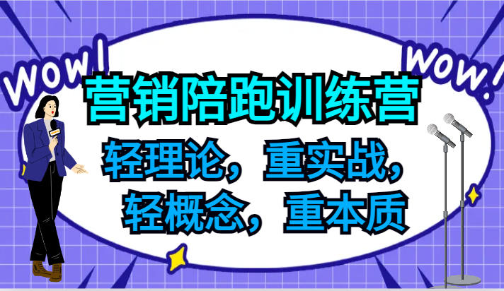 营销陪跑训练营,轻理论,重实战,轻概念,重本质,适合中小企业和初创企业的老板-零氪资源站
