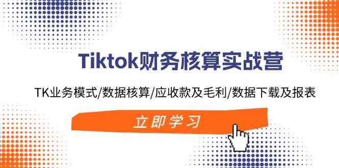 Tiktok财务核算实战营：TK业务模式/数据核算/应收款及毛利/数据下载及报表-零氪资源站