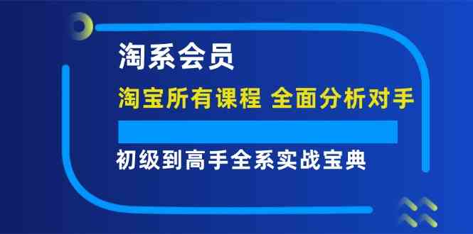 淘系会员初级到高手全系实战宝典【淘宝所有课程，全面分析对手】-零氪资源站