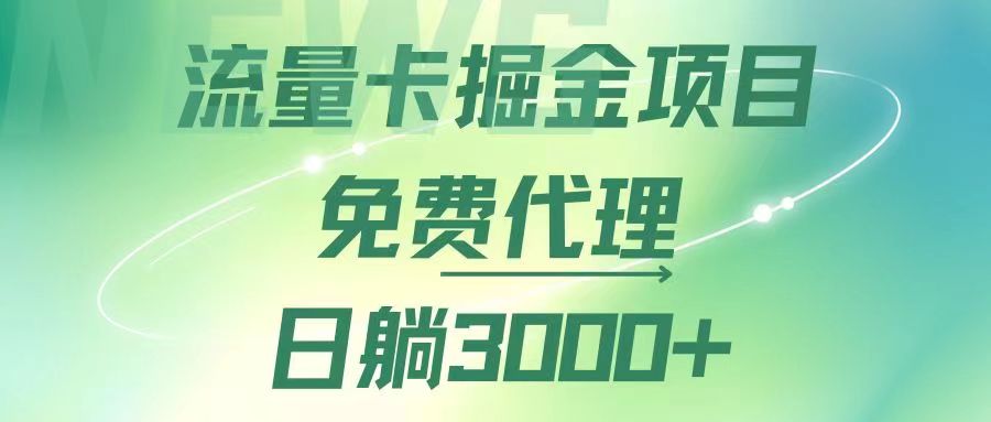 (12321期)流量卡掘金代理,日躺赚3000+,变现暴力,多种推广途径-零氪资源站