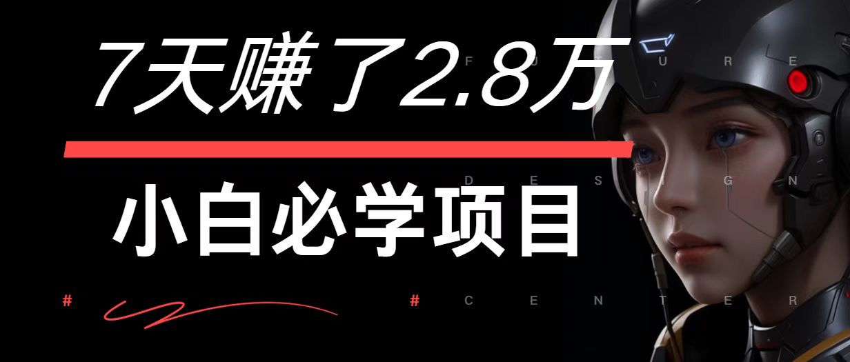 7天赚了2.8万！每单利润最少500+，轻松月入7万+小白有手就行-零氪资源站