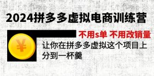 （11525期）2024拼多多虚拟电商训练营 不用s单 不用改销量  在拼多多虚拟上分到一杯羹-零氪资源站