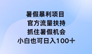 暑假暴利直播项目,官方流量扶持,把握暑假机会【揭秘】-零氪资源站