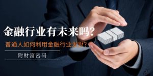 公众号付费文章：金融行业有未来吗？普通人如何利用金融行业发财?(附财富密码)-零氪资源站
