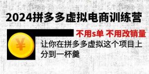 2024拼多多虚拟电商训练营 不用s单 不用改销量 在拼多多虚拟上分到一杯羹-零氪资源站