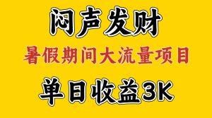 (11558期)闷声发财,假期大流量项目,单日收益3千+ ,拿出执行力,两个月翻身-零氪资源站