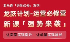 亚马逊进阶必修系列,龙跃计划-运营必修营新课,让卖家实现提升 让单量实现增长-零氪资源站