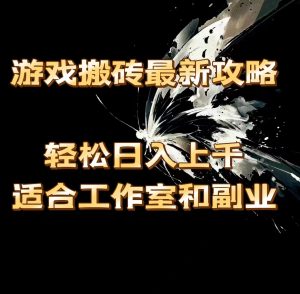 (11662期)游戏搬砖最新攻略,轻松日入上千,适合工作室和副业。-零氪资源站