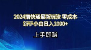 （11680期）2024撸快递最新玩法零成本新手小白日入1000+-零氪资源站