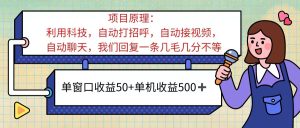 （11722期）ai语聊，单窗口收益50+，单机收益500+，无脑挂机无脑干！！！-零氪资源站