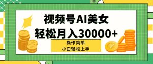 （11812期）视频号AI美女，轻松月入30000+,操作简单小白也能轻松上手-零氪资源站
