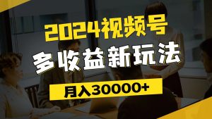 (11905期)2024视频号多收益新玩法,每天5分钟,月入3w+,新手小白都能简单上手-零氪资源站