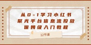 (12020期)从0-1学习小红书 聚光平台信息流投放,保姆级入门教程(12节课)-零氪资源站