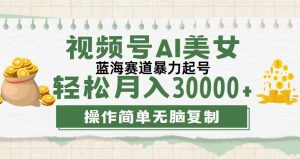 (12087期)视频号AI美女跳舞,轻松月入30000+,蓝海赛道,流量池巨大,起号猛,无…-零氪资源站