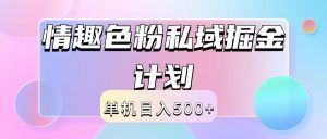 2024情趣色粉私域掘金天花板日入500+后端自动化掘金-零氪资源站