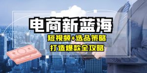 商家必看电商新蓝海:短视频+选品策略,打造爆款全攻略,月入10w+-零氪资源站