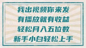 （13667期）不剪辑不直播不露脸，有播放就有收益，轻松月入五位数，新手小白轻松上手-零氪资源站