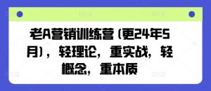 老A营销训练营(更25年10月)，轻理论，重实战，轻概念，重本质-零氪资源站
